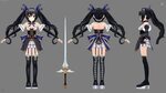 Ranko1p . - Hyperdimension Neptunia Noire FanArt 3D MODELING